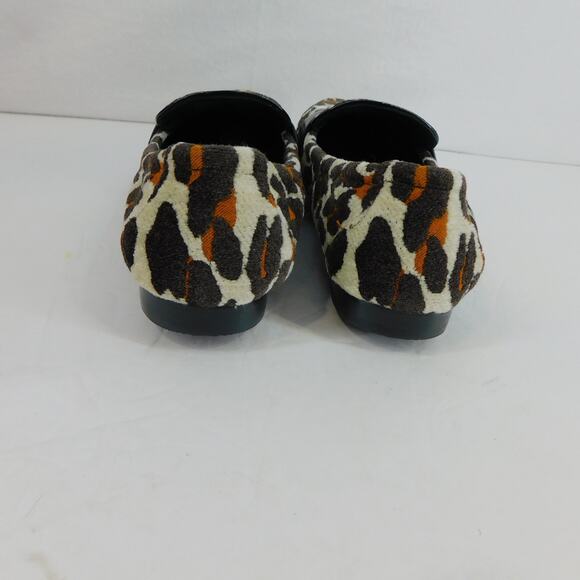 Tory Burch Women's Ballet Loafer Reva Leopard Velvet Jacquard Size 6.5 - New - Picture 10 of 16